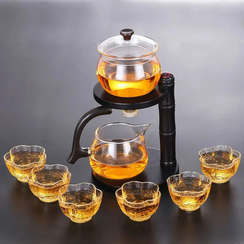 Handmade Borosilicate Glass Teapot Set - Heat Resistant Transparent Teaware with Creative Design