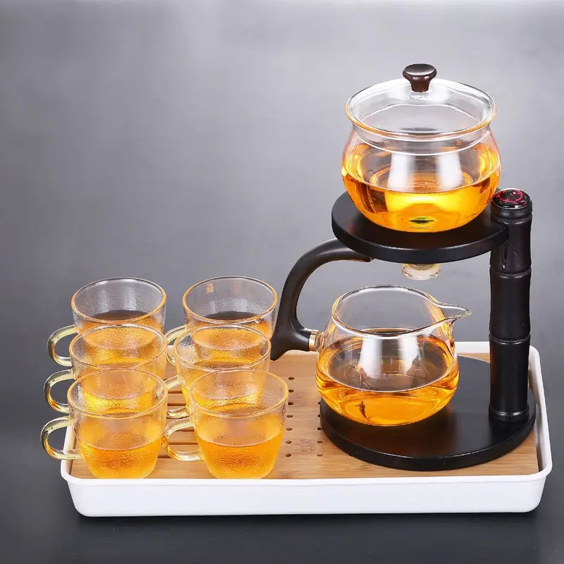 Handmade Borosilicate Glass Teapot Set - Heat Resistant Transparent Teaware with Creative Design