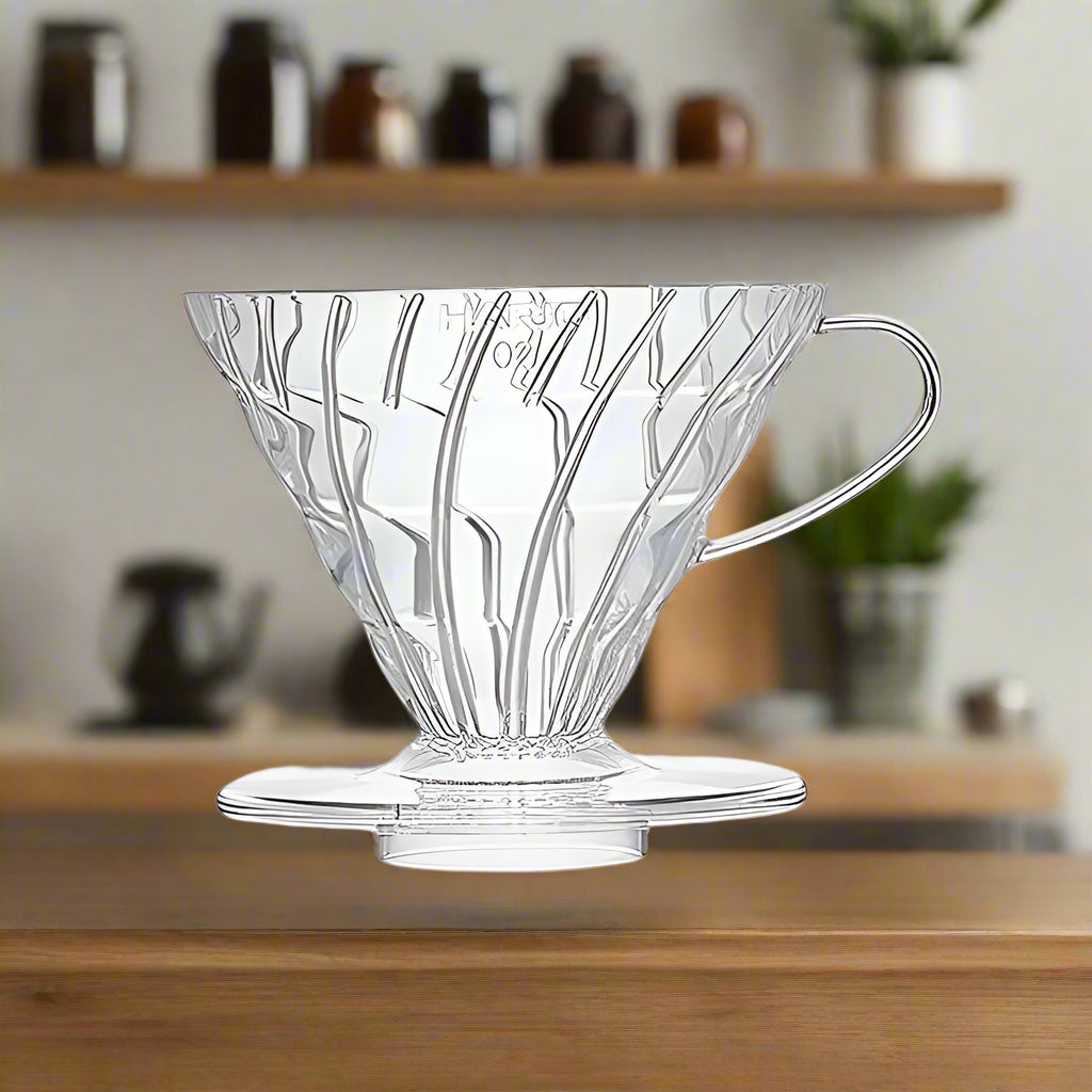 Hario V60 Clear Plastic Coffee Dripper – Reusable Pour Over Filter Cone 