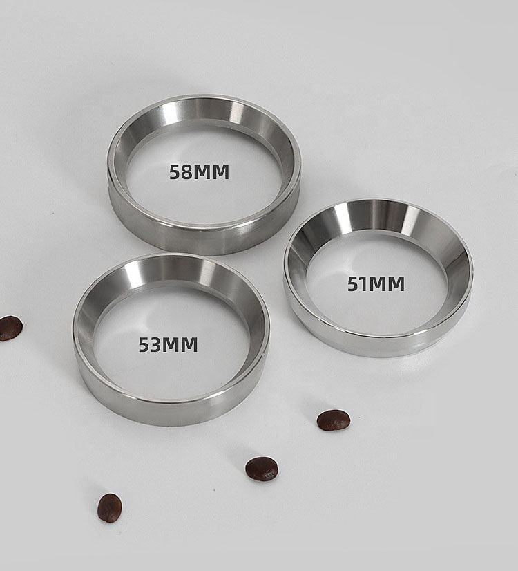 Magnetic Stainless Steel Espresso Dosing Funnel – 51mm, 53mm & 58mm