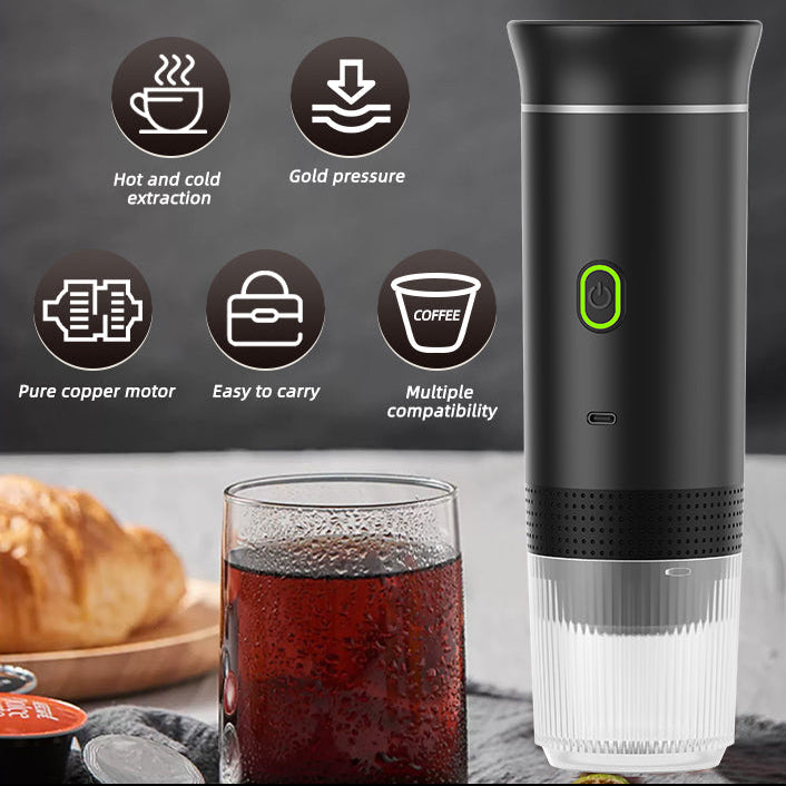 Portable Espresso Machine 20 Bar – Self-Heating 3-in-1 Coffee Maker