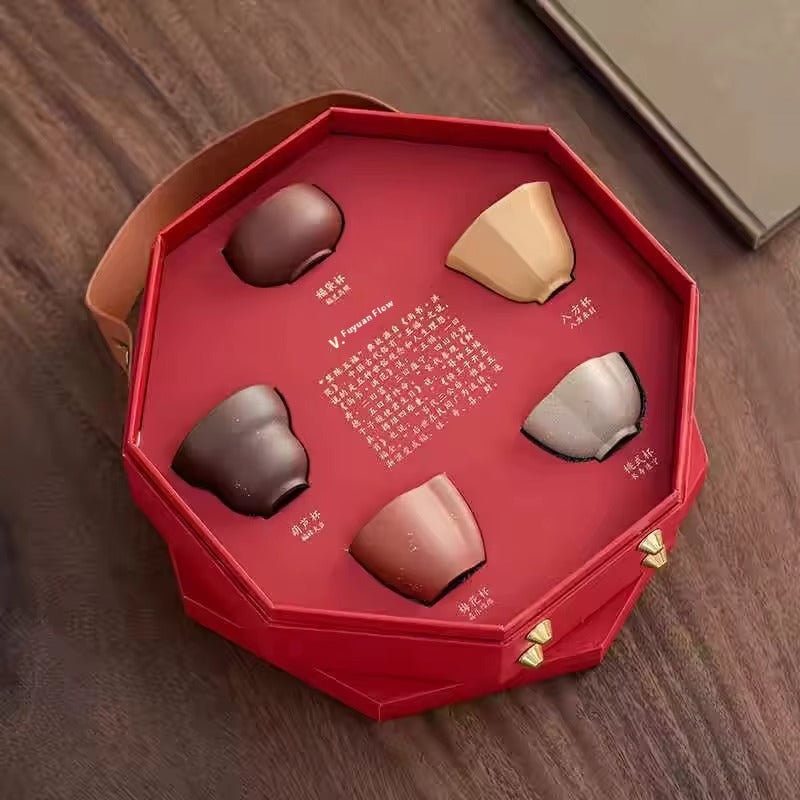 Zisha Ceramic Cups – Wufu Collection (Gift Box Set) Coffee&Co.