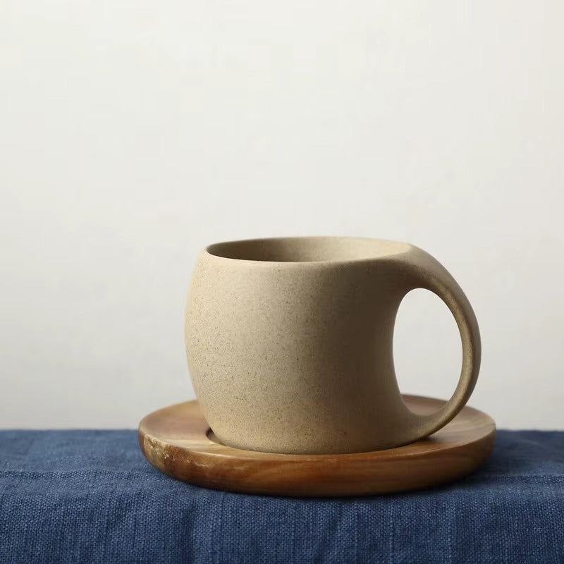 200ml Vintage Ceramic Coffee Mug – Retro Stoneware