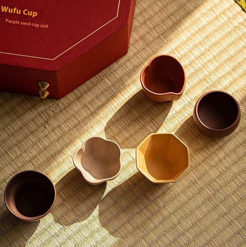 Zisha Ceramic Cups – Wufu Collection (Gift Box Set) Coffee&Co.