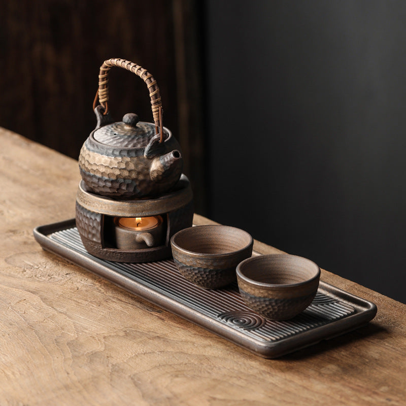 Japandi Stoneware Tea Set with Teapot & 2 Cups