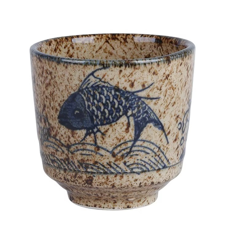 Japanese Vintage Ceramic Coffee Cups Set (6pcs) – Handcrafted Tea & Espresso Cups