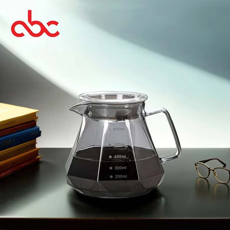 Heat-Resistant Glass Coffee Dripper and Server Set – 600ml Pour Over Kettle and Teapot