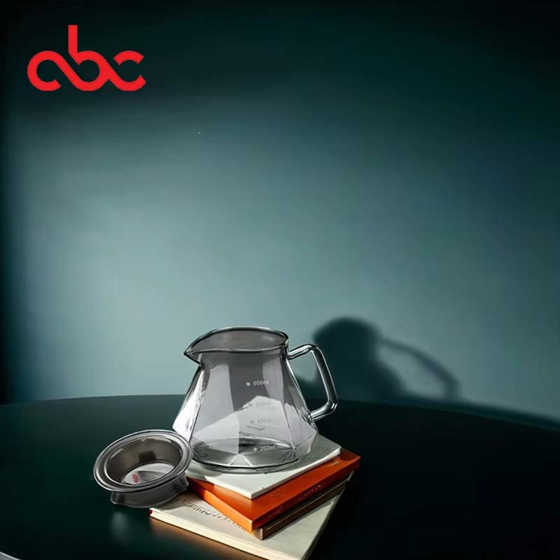 Heat-Resistant Glass Coffee Dripper and Server Set – 600ml Pour Over Kettle and Teapot