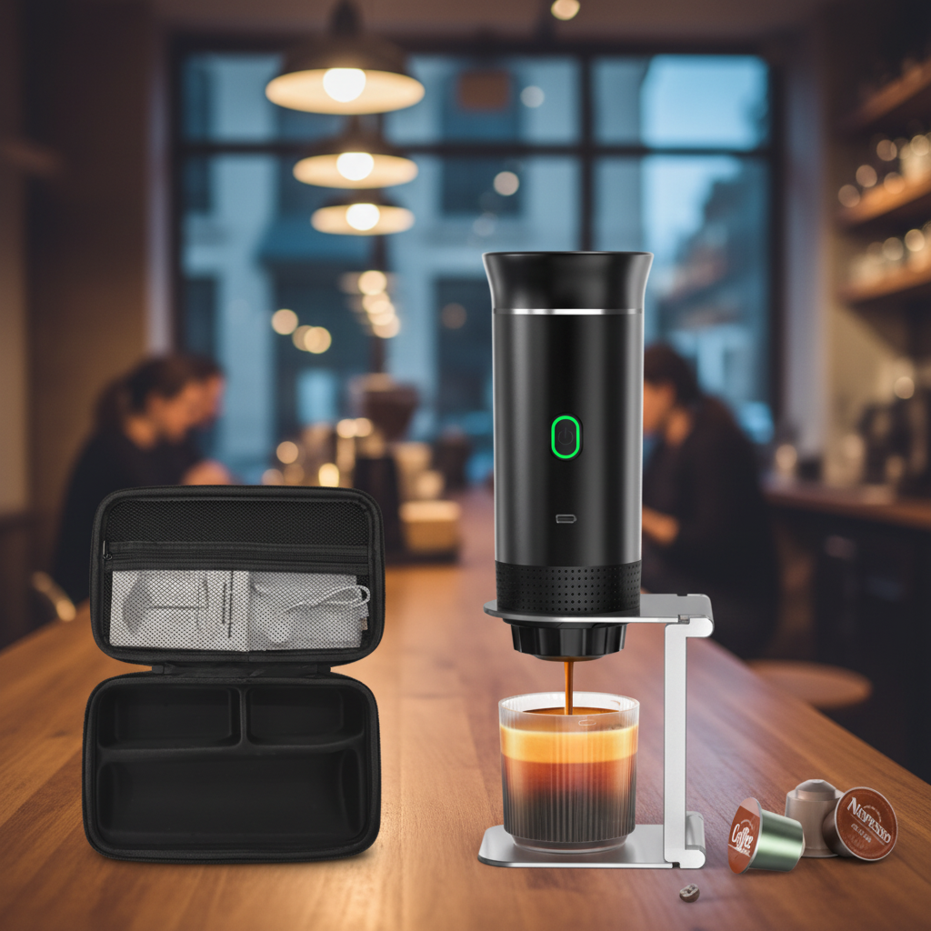 Portable Espresso Machine 20 Bar – Self-Heating 3-in-1 Coffee Maker with Travel Case & Stand