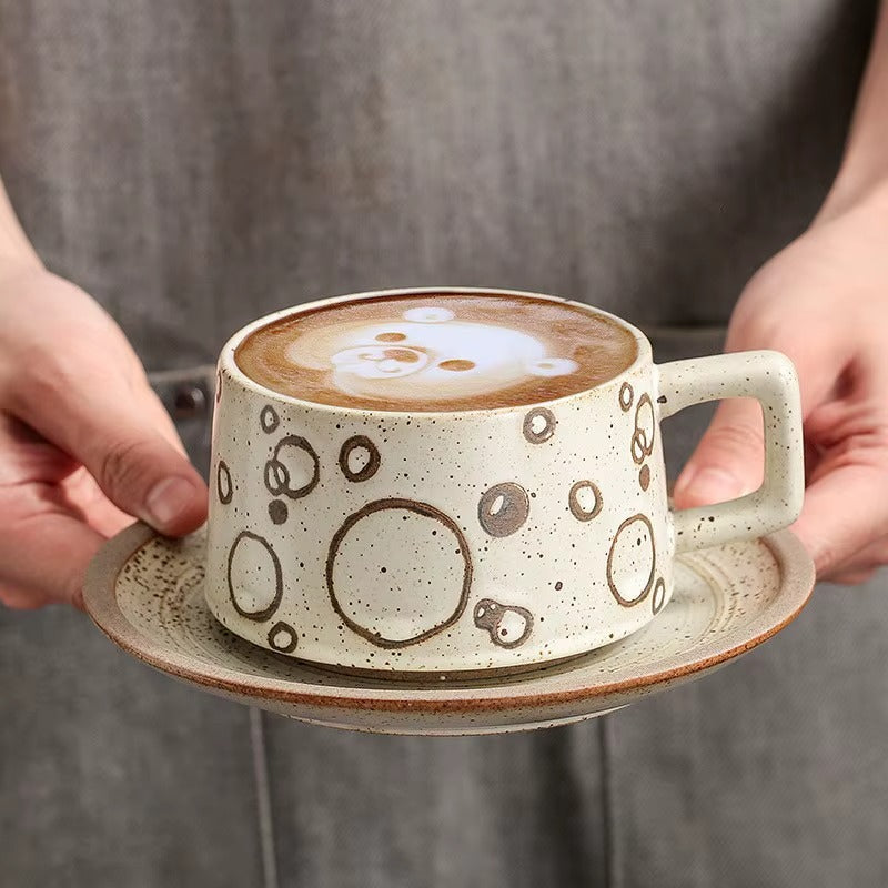 Ceramic Cappuccino Cup & Saucer Set of 3 | 230ml