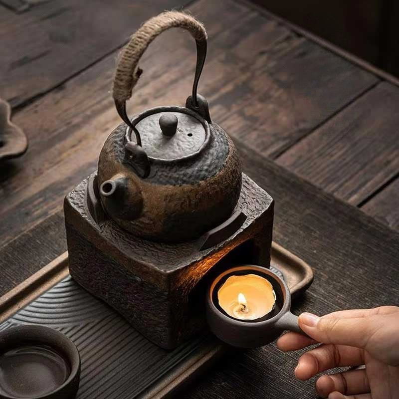 Japandi Stoneware Tea Set with Teapot & 2 Cups