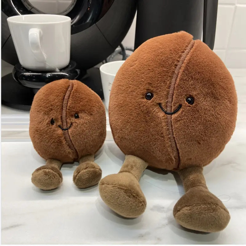 Kawaii Coffee Bean Pig Plush Toy – 13cm Soft Stuffed Doll for All Age Decor or Stress Relief