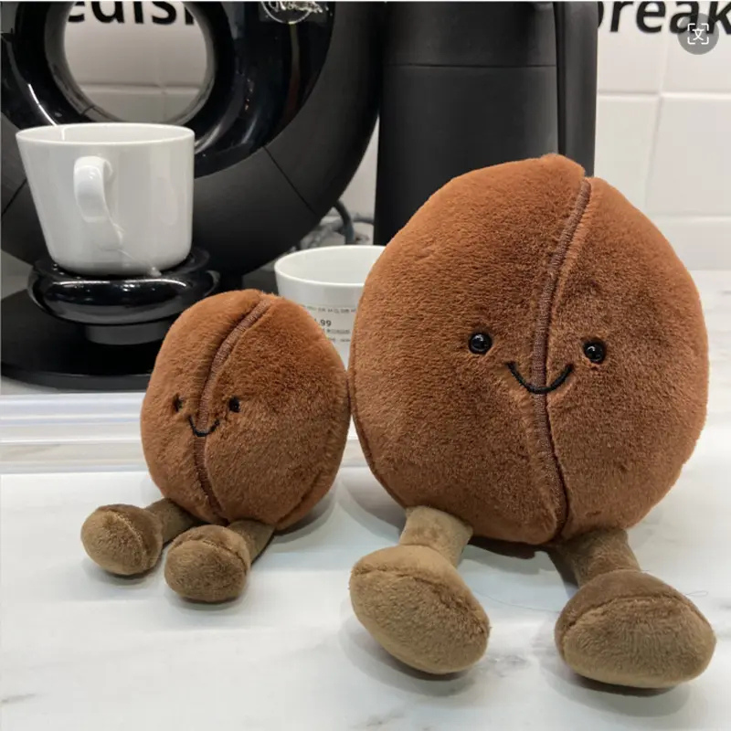 Kawaii Coffee Bean Pig Plush Toy – 13cm Soft Stuffed Doll for All Age Decor or Stress Relief