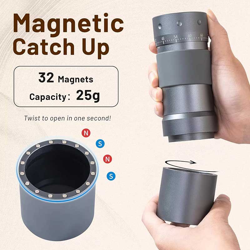 R50 Pro Manual Grinder with Magnetic Catch Cup