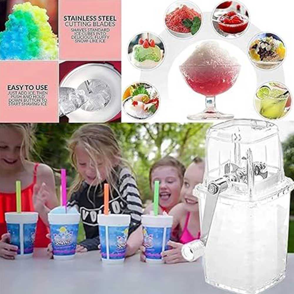 Manual Hand-Crank Ice Crusher Machine (2L Capacity)