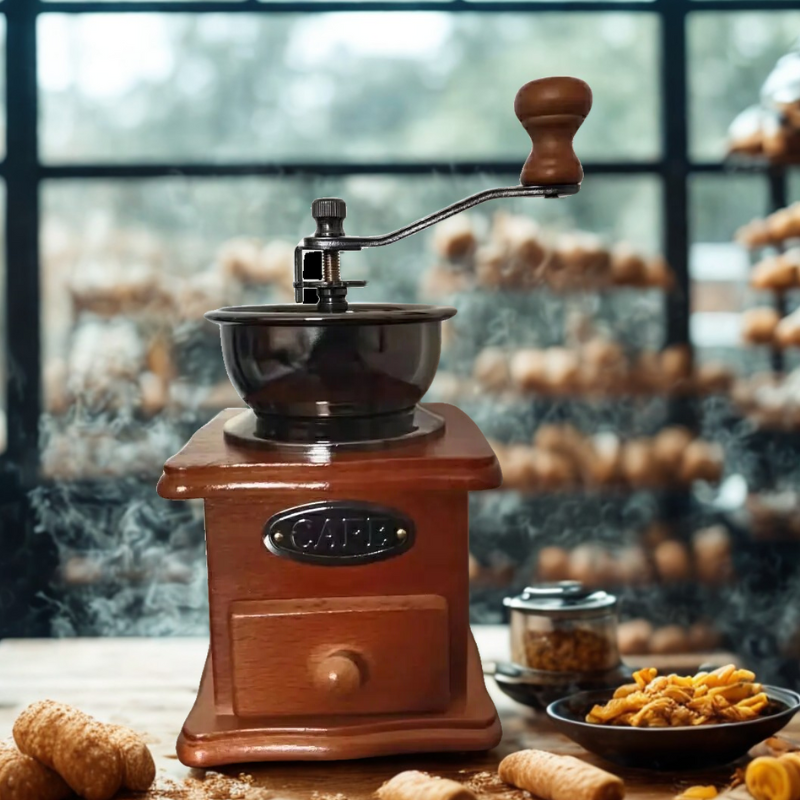 Manual Coffee Bean Grinder – Durable Hand Crank Coffee Grinding Equipment for Home Brewing