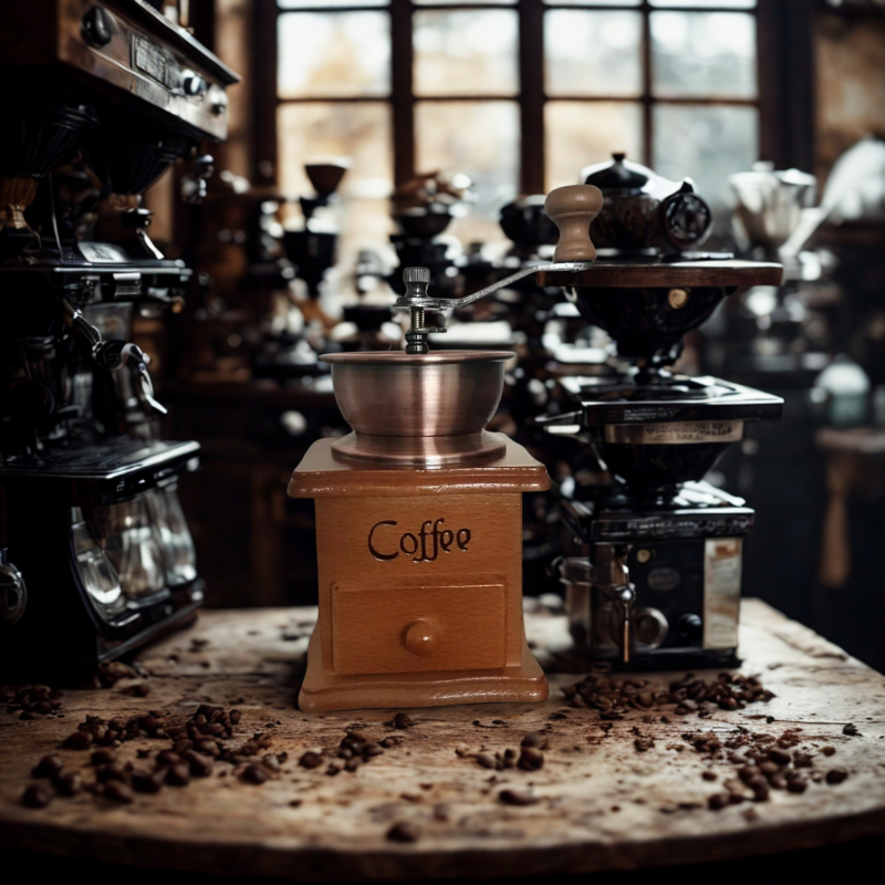 Manual Coffee Bean Grinder – Durable Hand Crank Coffee Grinding Equipment for Home Brewing