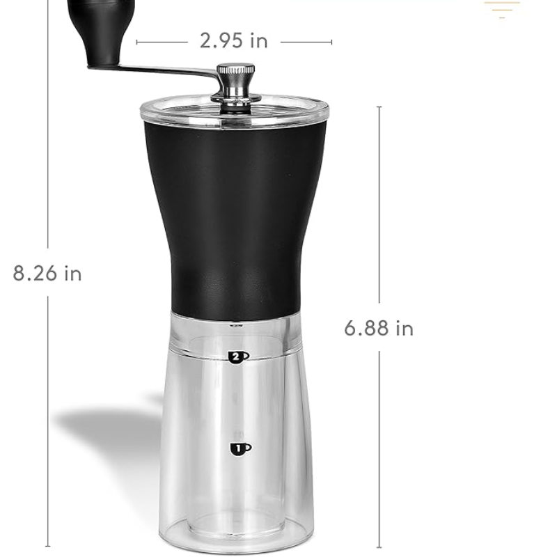 Manual Coffee Grinder – Portable Hand Crank Mill for Home and Travel Use