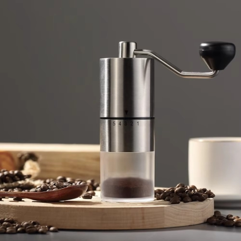 Manual Coffee Grinder – Portable Stainless Steel Hand Crank Mill for Home Use