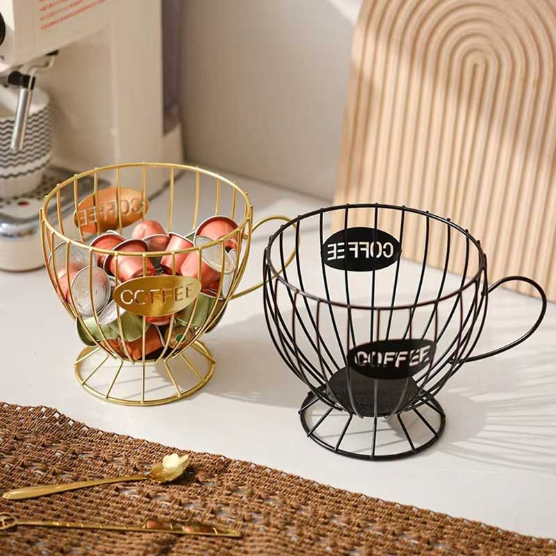 Metal Coffee Capsule Display Rack for Countertop