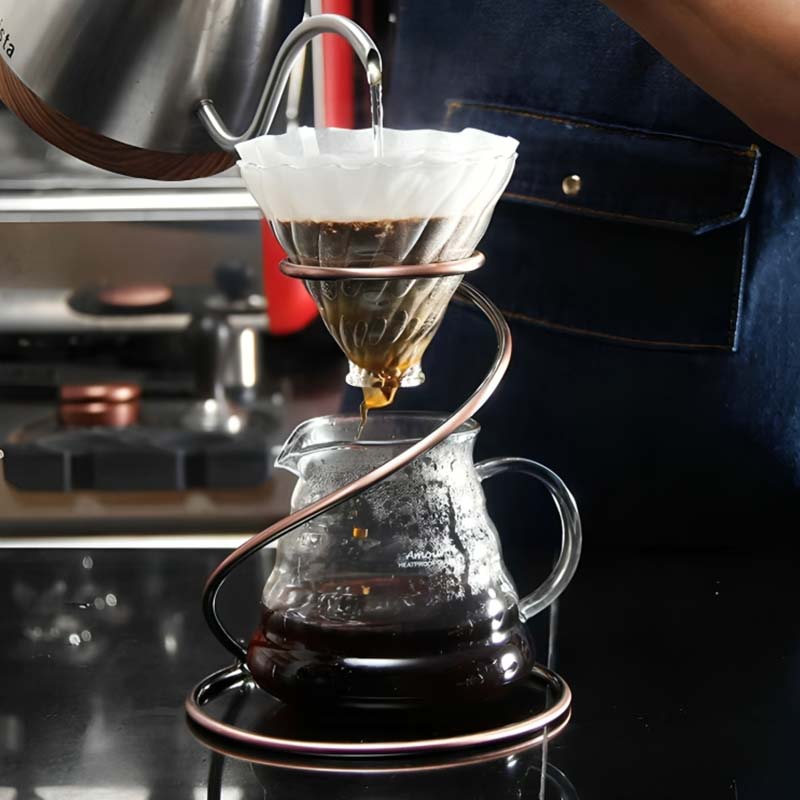 Metal Pour Over Coffee Dripper Stand – Display Rack for Manual Brewing