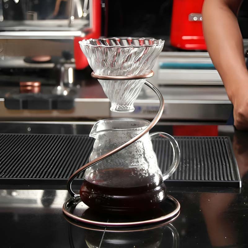 Metal Pour Over Coffee Dripper Stand – Display Rack for Manual Brewing