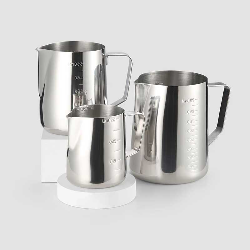 Milk Frothing Pitcher with Measurement Scale for Latte Art