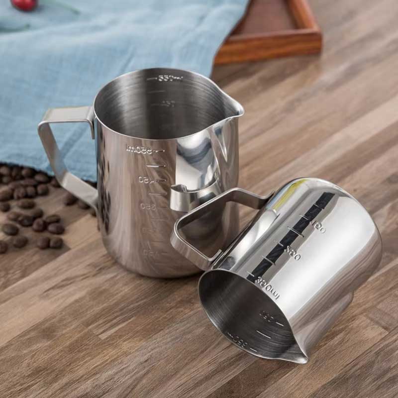 Milk Frothing Pitcher with Measurement Scale for Latte Art