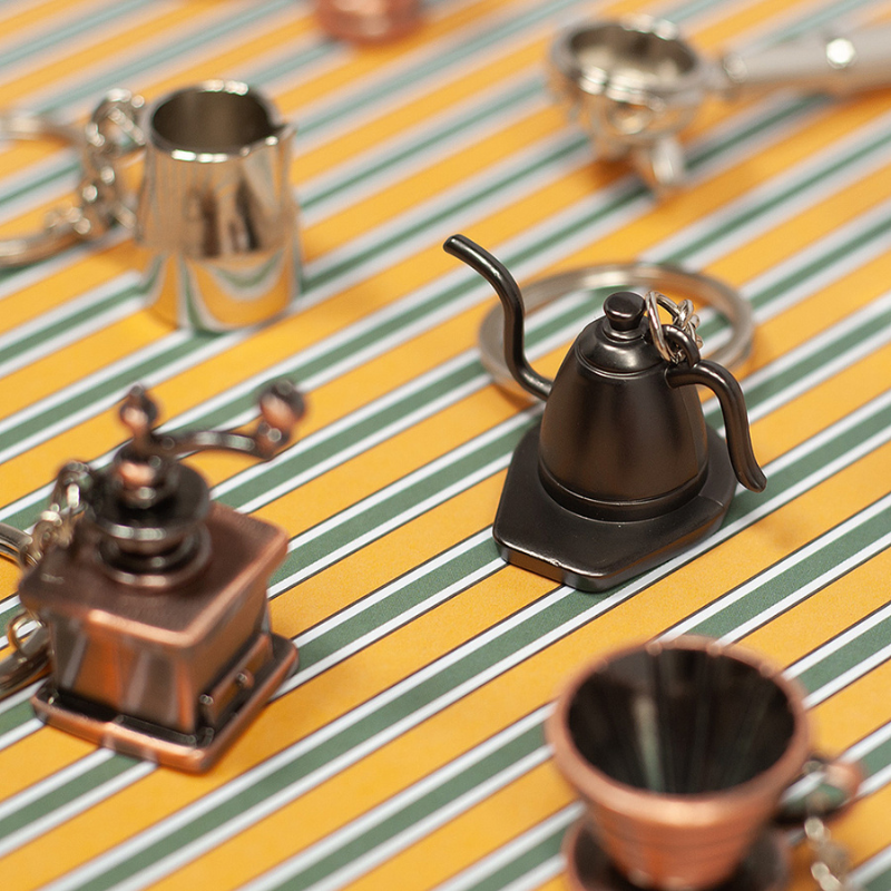Mini Brewista Kettle Keychain – Coffee Kettle Design Keyring for Barista Fans