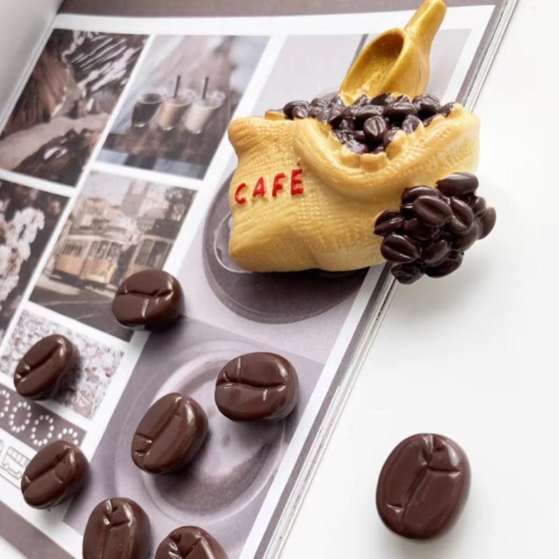Mini Coffee Cup and Bread Resin Cabochon – Cute Artificial Food for DIY Crafts and Scrapbooking