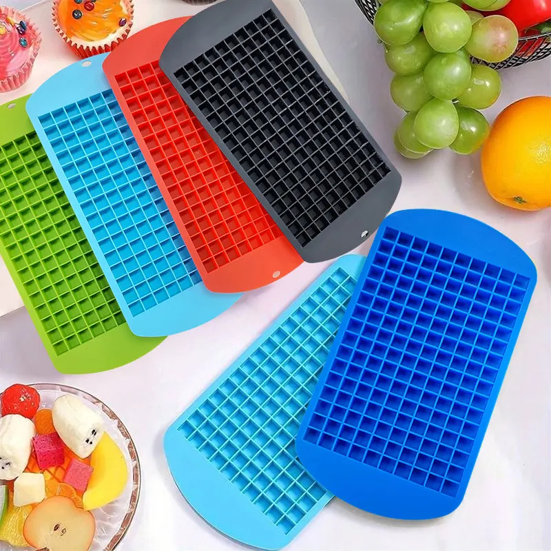Mini Silicone Ice Cube Tray – 160-Cavity Food Grade Square Mold for Ice or Candy