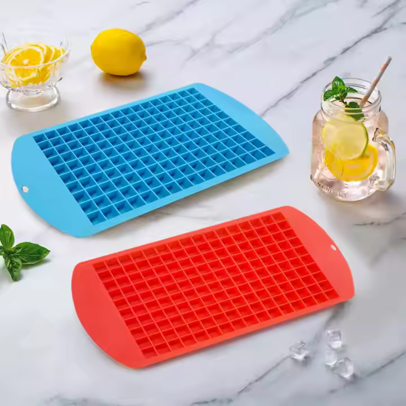 Mini Silicone Ice Cube Tray – 160-Cavity Food Grade Square Mold for Ice or Candy