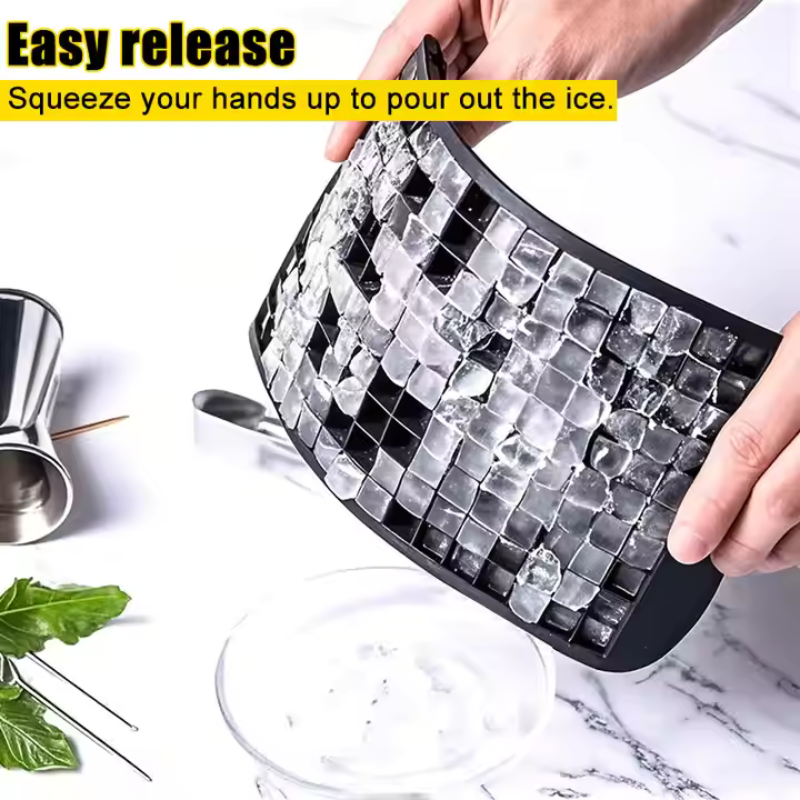 Mini Silicone Ice Cube Tray – 160-Cavity Food Grade Square Mold for Ice or Candy