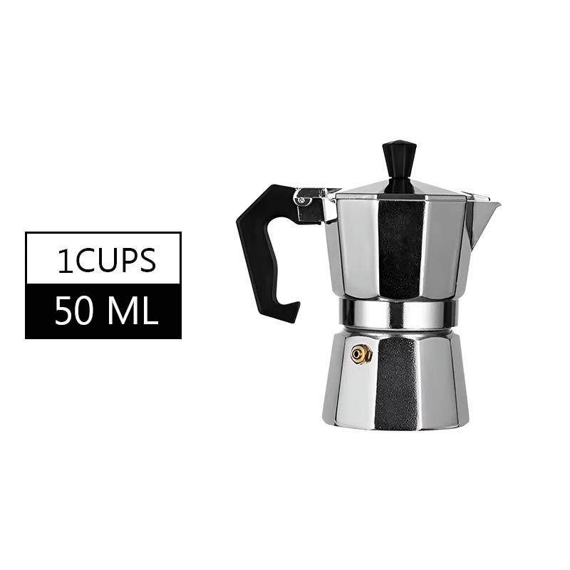 Modern Italian Style Aluminum Moka Pot – Stovetop Espresso Coffee Maker
