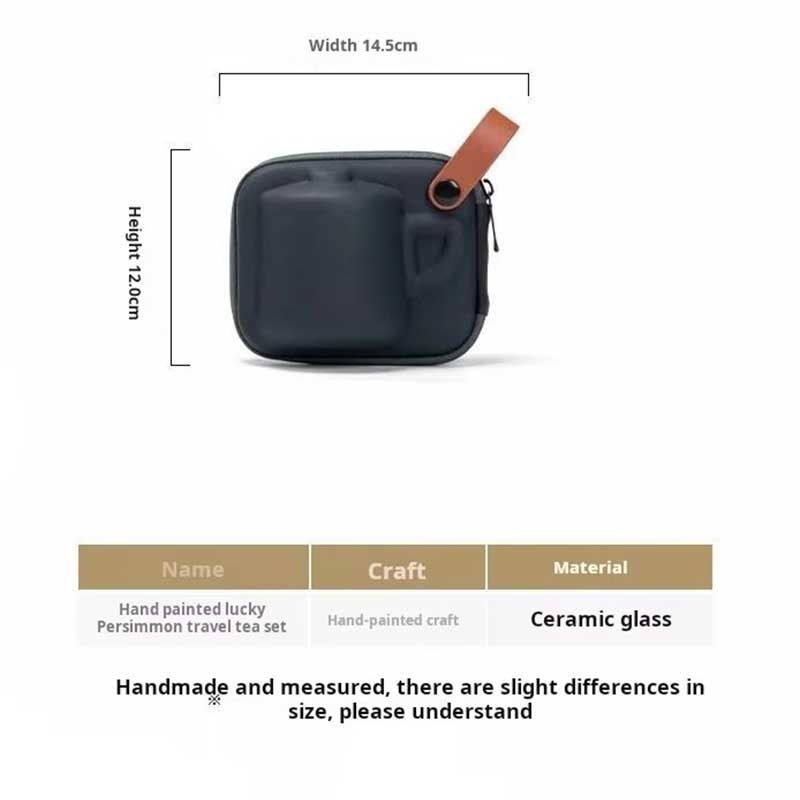 Portable Ceramic Kung Fu Tea Set with Carry Case