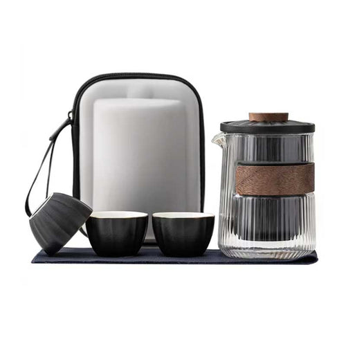 Portable Ceramic Tea Set for Travel & Camping