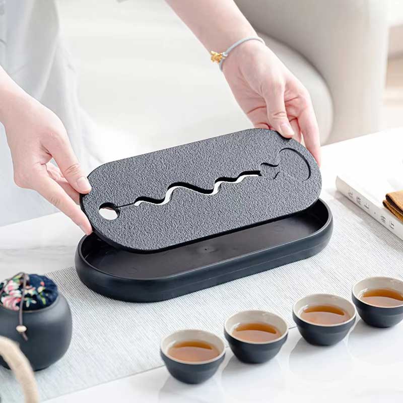Portable Ceramic Tea Set – Travel Brewing Kit with Compact Carry Case