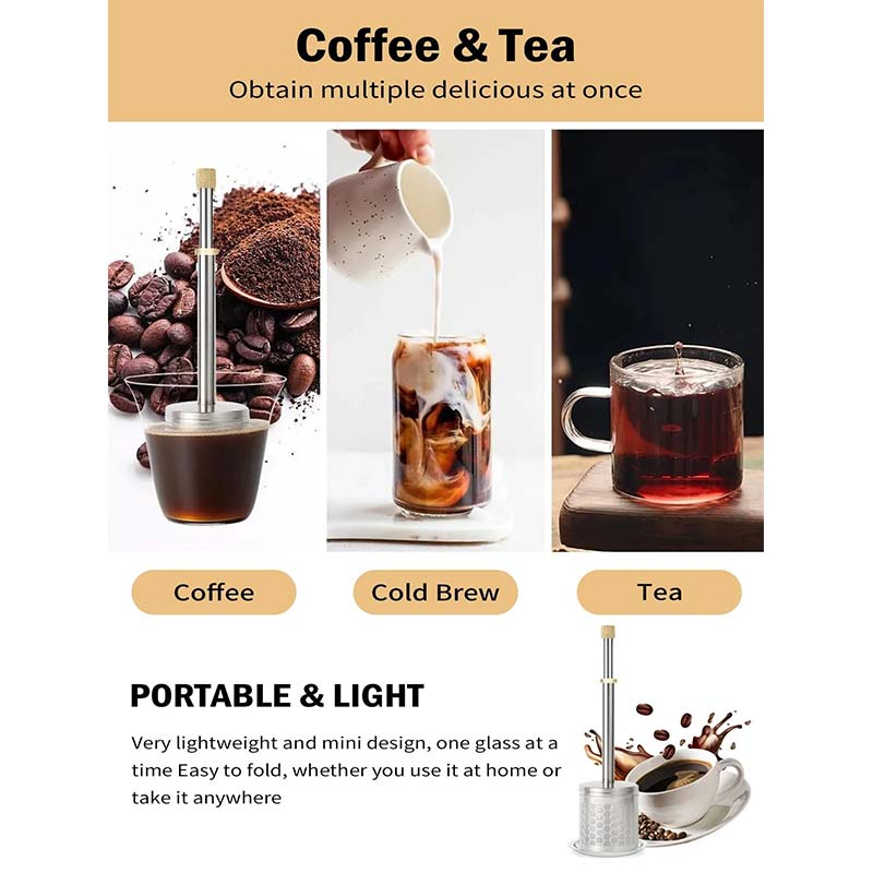 Portable French Press Coffee Maker 
