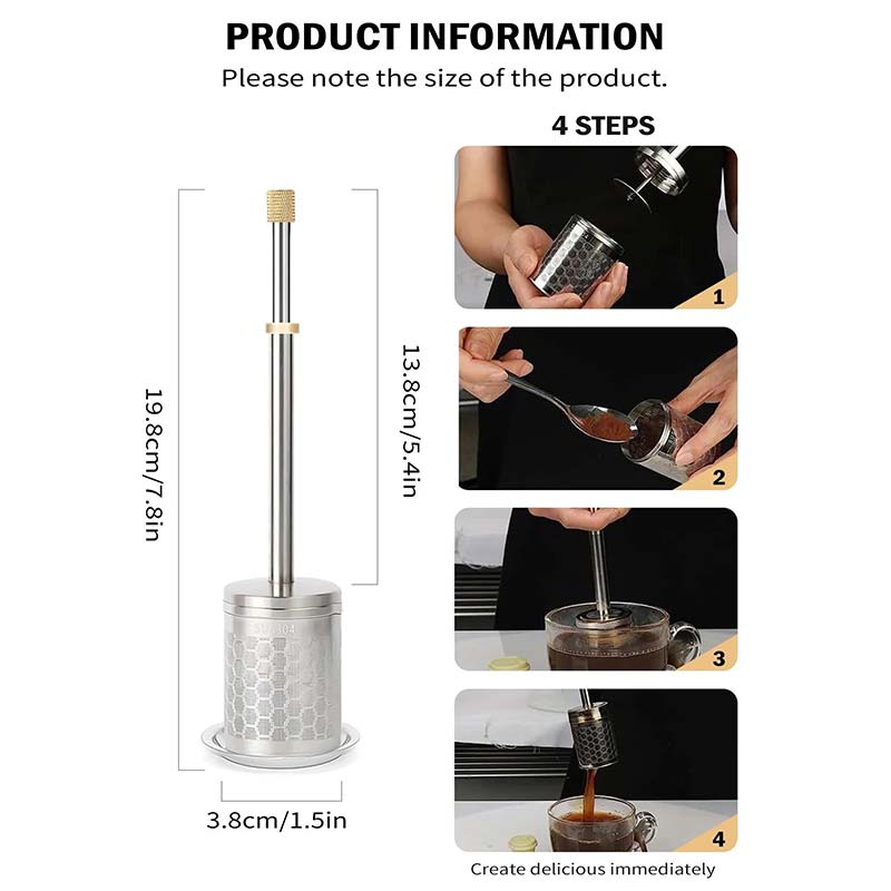 Portable French Press Coffee Maker 