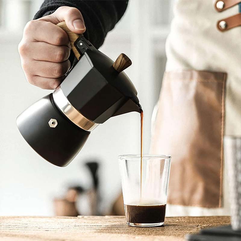 Portable Moka Pot – Stovetop Aluminum Espresso Coffee Maker with Classic Design