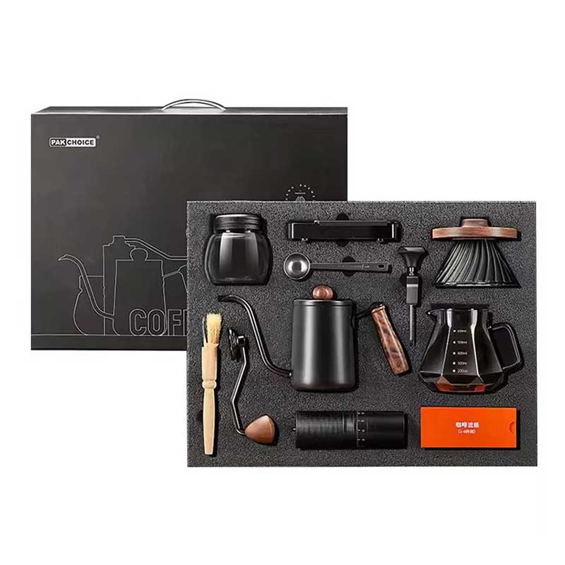 All-in-One Pour Over Coffee Kit – Portable Premium Set with Grinder & Gooseneck Kettle