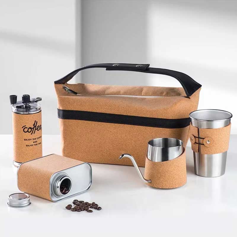 Portable Pour Over Coffee Set with Leather Travel Case