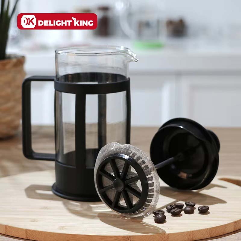 Portable Travel French Press Coffee Maker – Durable Glass Coffee Press for Home and Outdoor Use