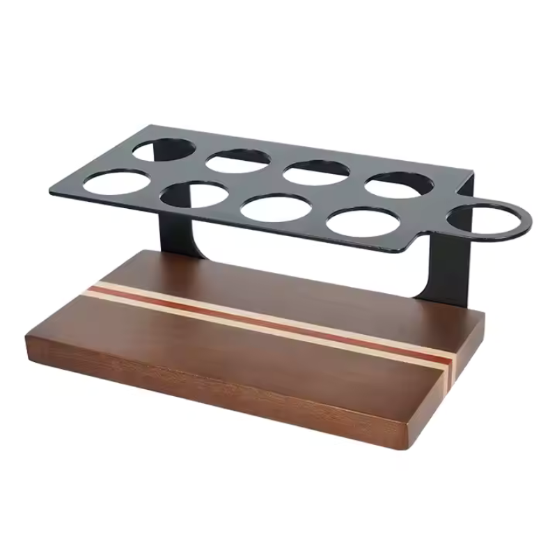 Premium Coffee Storage Tubes - Airtight Glass Containers with Freshness Valve & Wood Stand