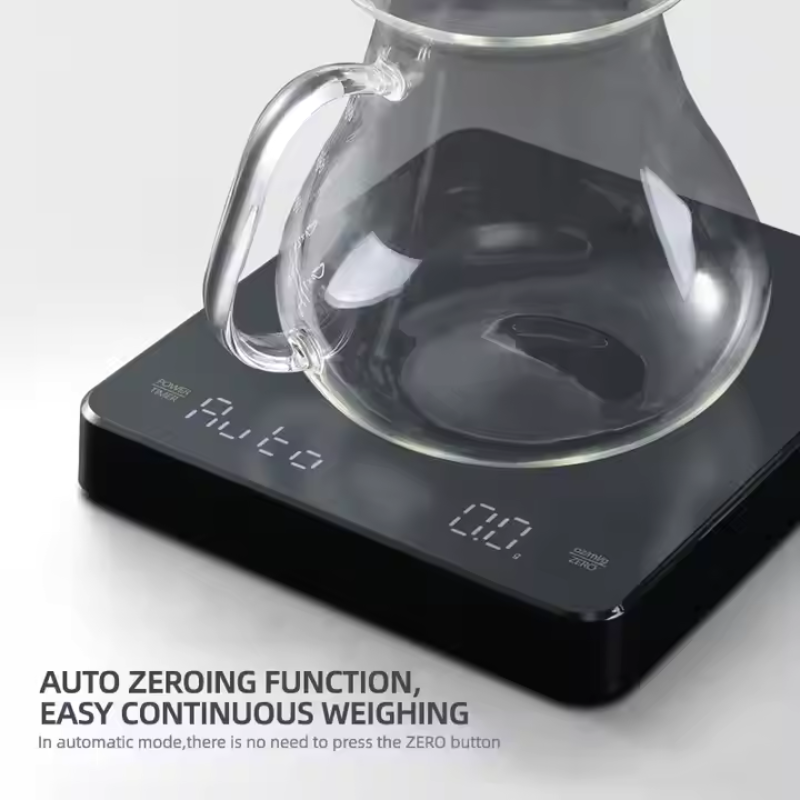 Rechargeable Drip Coffee Scale – Compact Digital 3kg Scale with Timer for Kitchen Use
