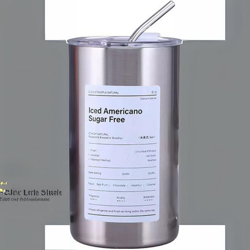 Reqeliou Stainless Steel Travel Mug – Vacuum Insulated Coffee Tumbler with Straw Lid for Hot & Cold Drinks(600ml)