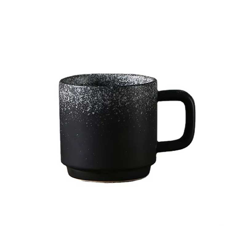Retro Style Ceramic Coffee Mug – 300ml Porcelain Cup for Hotel and Restaurant Use
