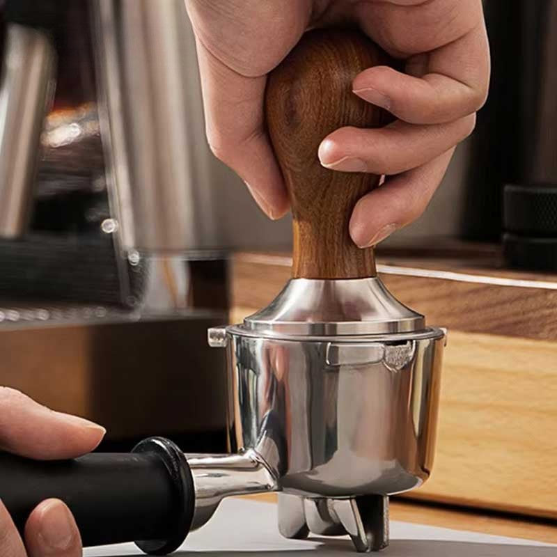 Rosewood Handle Flat Base Espresso Tamper