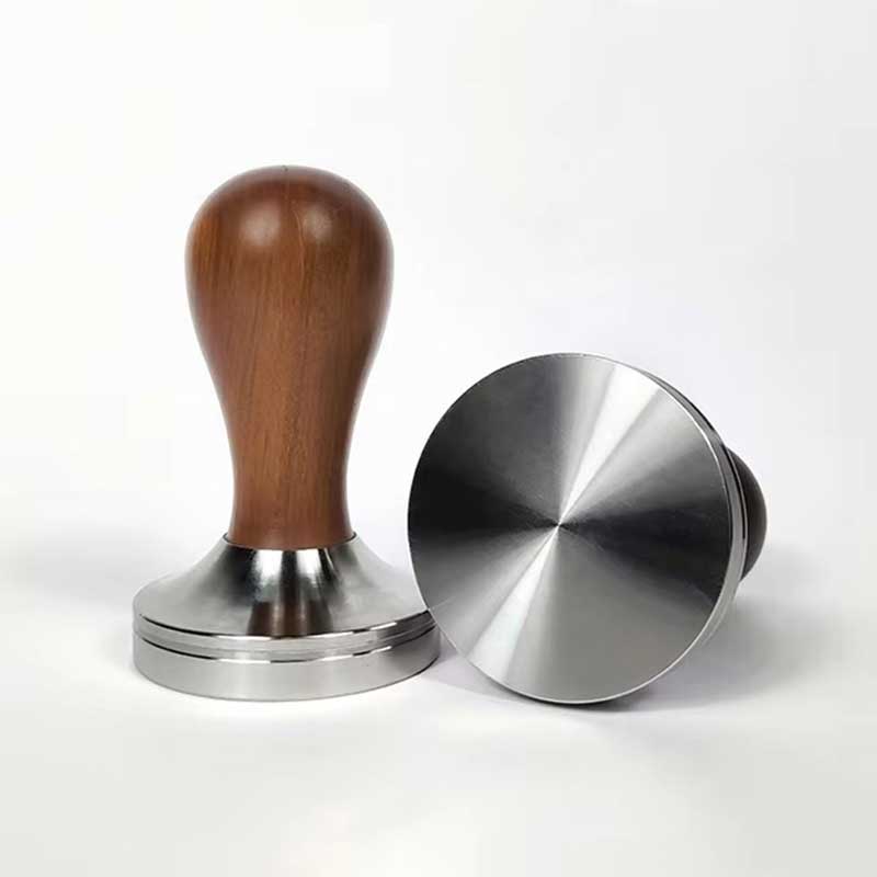 Rosewood Handle Flat Base Espresso Tamper