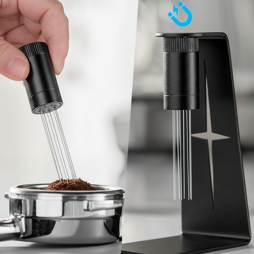 Premium WDT Espresso Distribution Tool with Magnetic Stand | Precision Needle Distributor